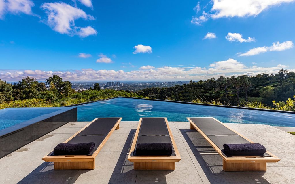 A Beverly Hills Spec House With a 15-foot Waterfall lists for $39 million